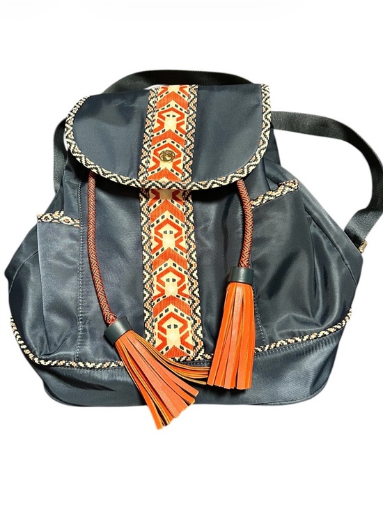 Spartina 449 Handbags - Spartina 449 Armada Tassel Backpack Daufuskie Island Navy Orange Embroidered Bag